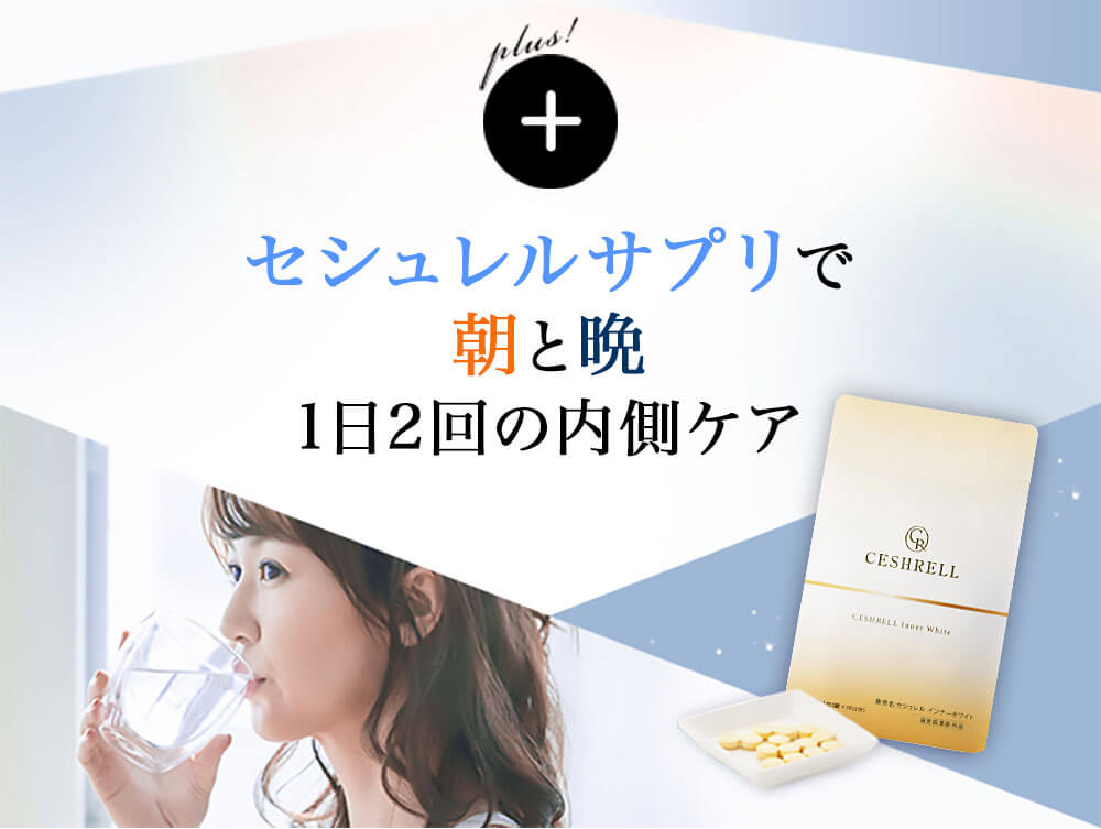 朝と晩1日2日の内側ケア