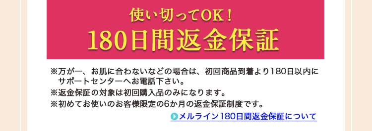 180日間返金保証