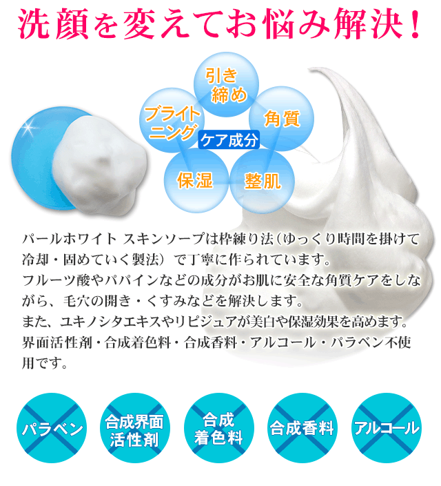 洗顔を変えてお悩み解決