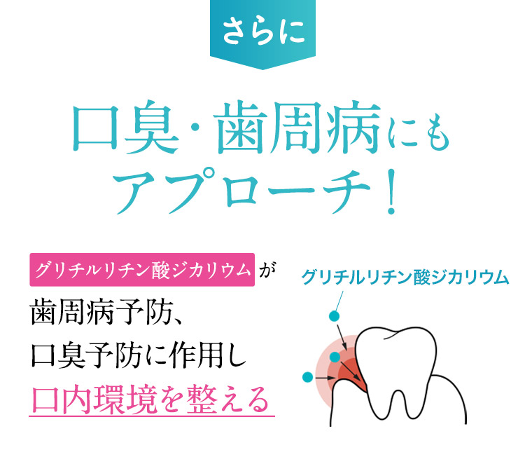 さらに口臭・歯周病にもアプローチ