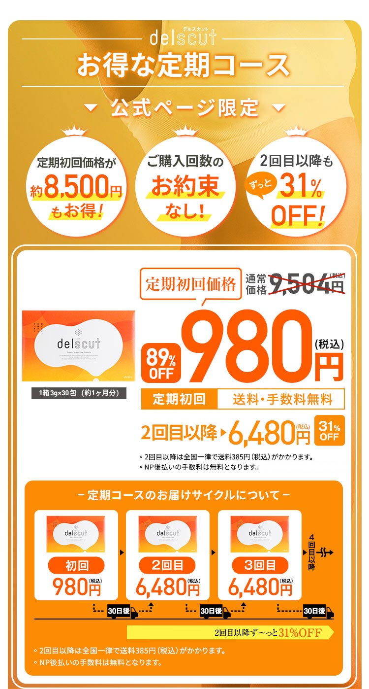 デルスカット定期コース解約方法!定期回数しばりなしの紹介も!