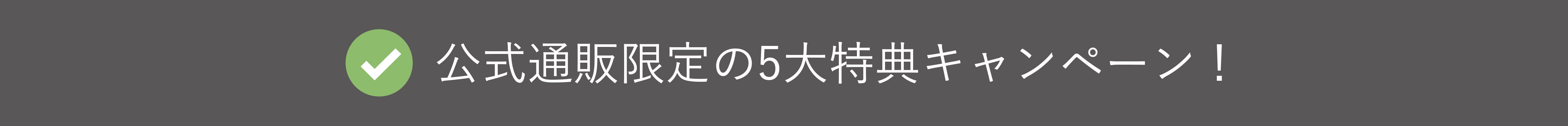 5大特典の冬季限定キャンペーン!