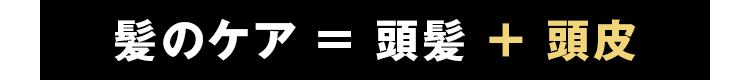 髪のケア=頭髪+頭皮