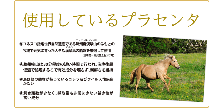 使用しているプラセンタ