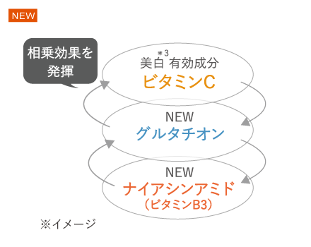 優れた美肌効果を持つパワー成分配合