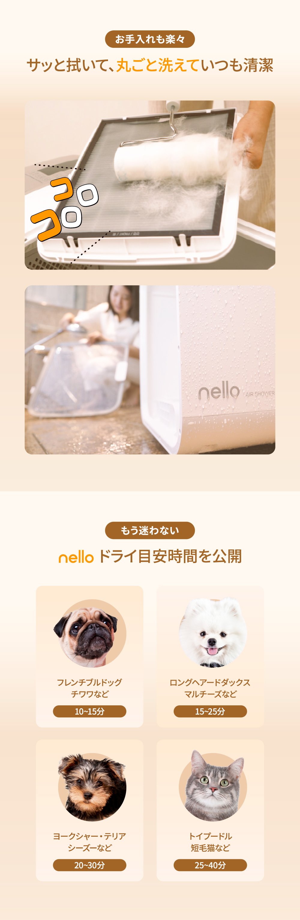 リファービッシュ品】 nello ペットドライルーム＋Deo 獣医師共同開発