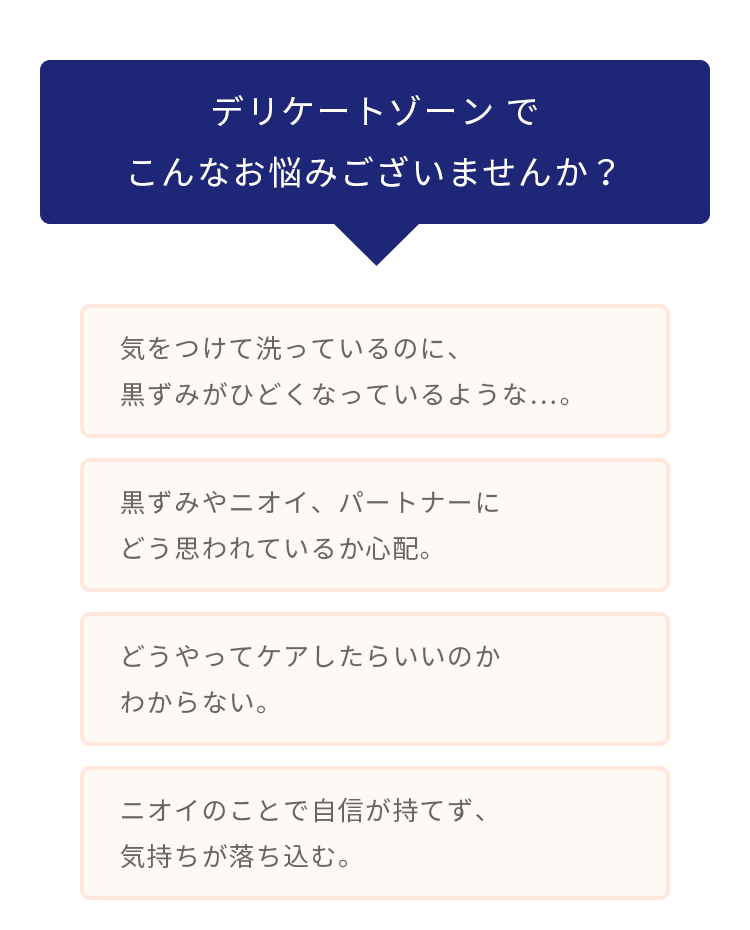 デリケートゾーン でこんなお悩みございませんか?…