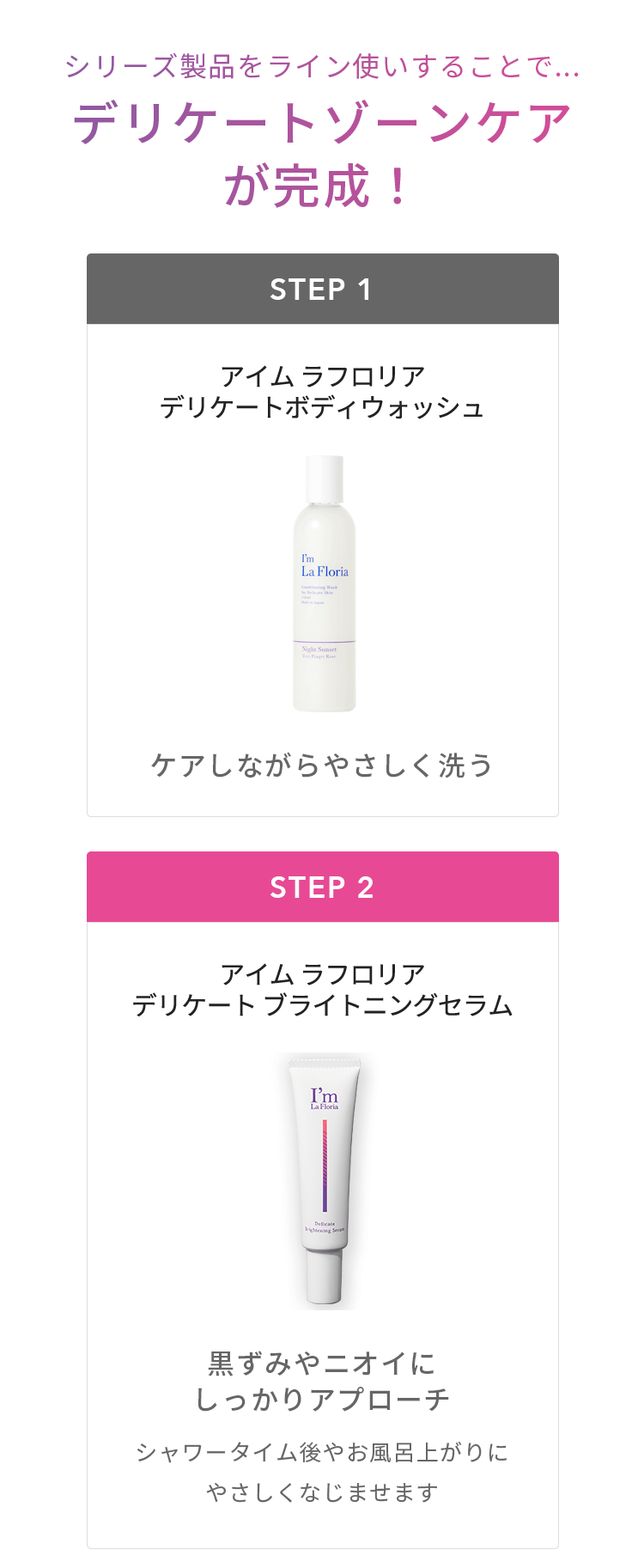 シリーズ製品をライン使いすることで...デリケートゾーンケアが完成!…