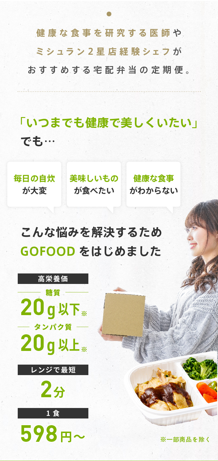 糖質制限食を新鮮なまま冷凍でお届け
