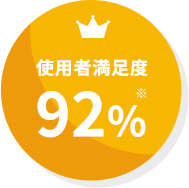 使用者満足度92%