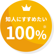知人にすすめたい100%