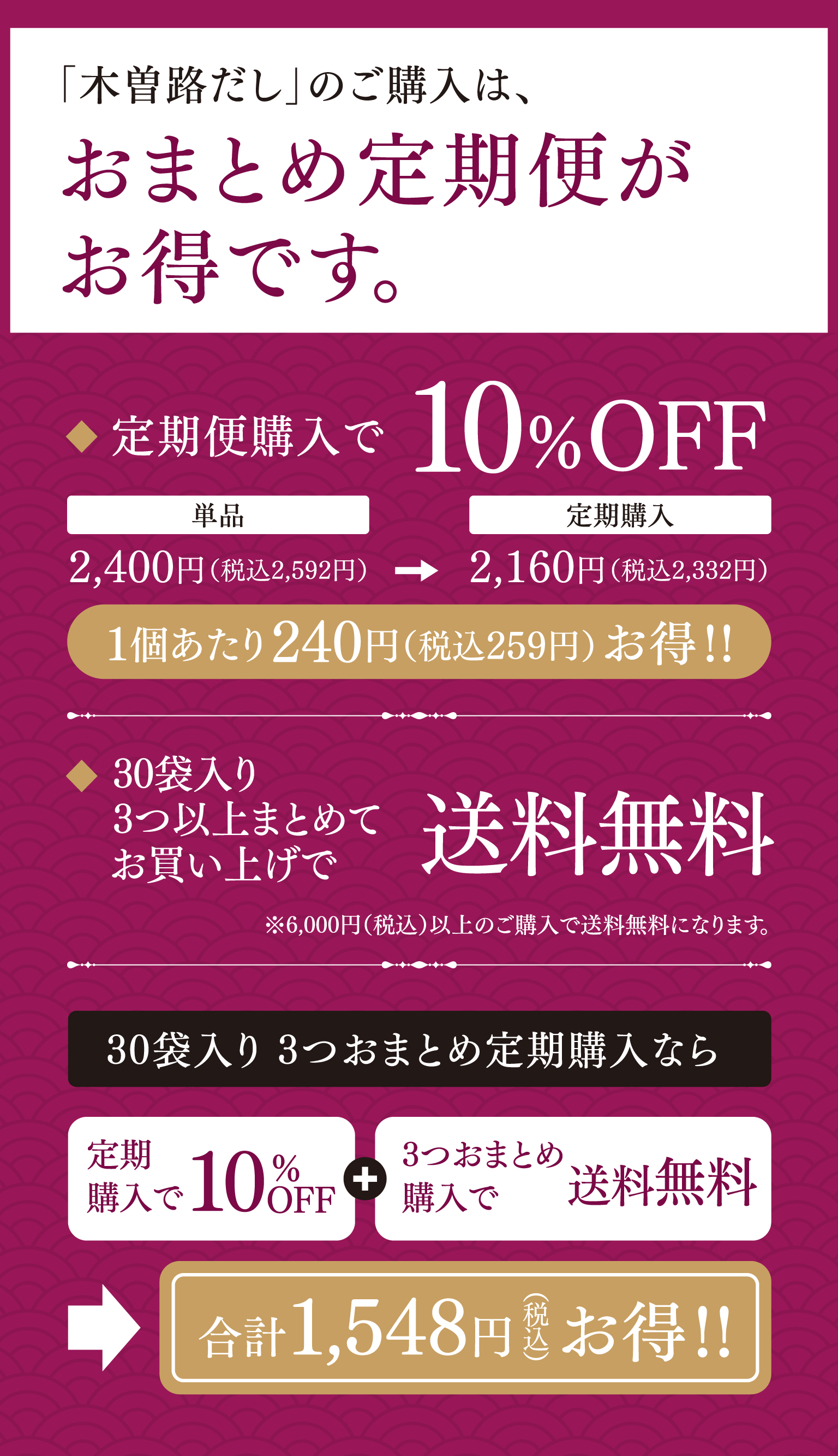 木曽路だし おまとめ定期便