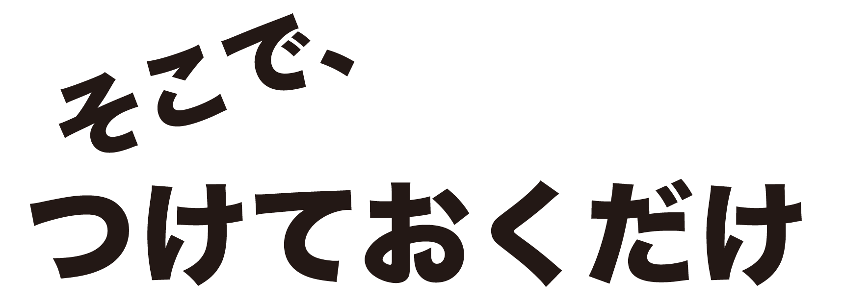そこで、つけておくだけ