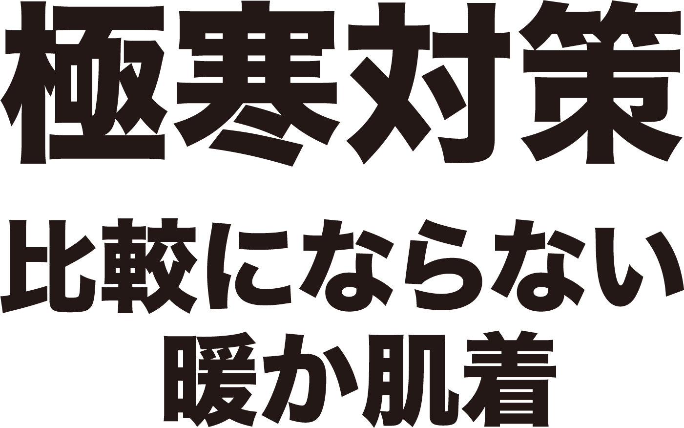 極寒対策 比較にならない暖か肌着