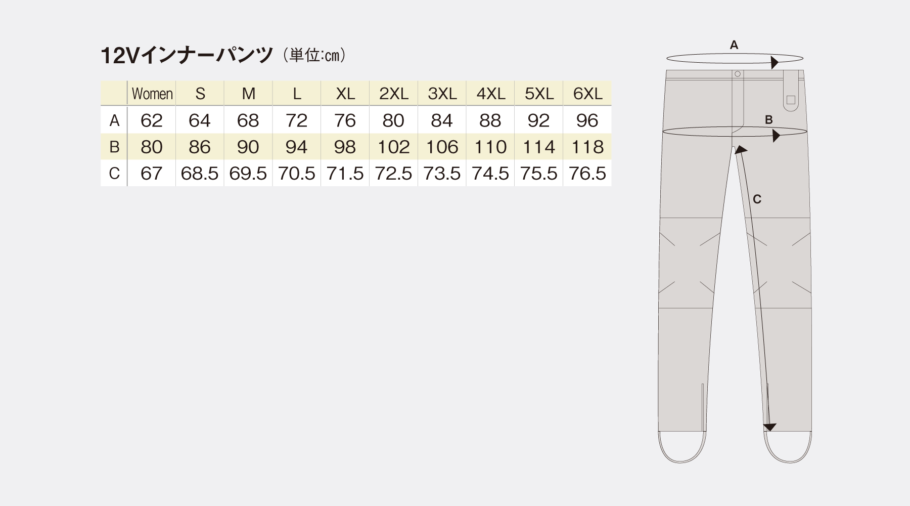 サイズ表