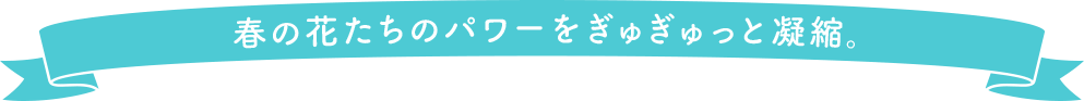 春の花たちのパワーをぎゅぎゅっと凝縮。