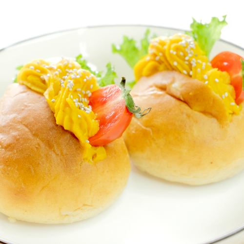 幼児食 かぼちゃのアーモンドクリームサンド