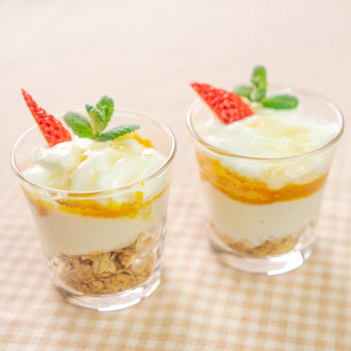 幼児食 パンプキンヨーグルトパフェ