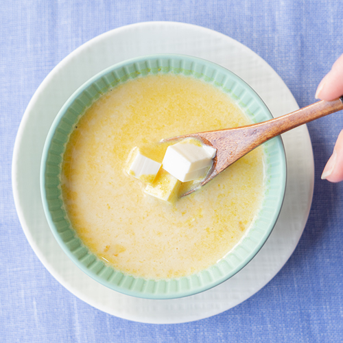 離乳食 ごっくん期 パンプキンの豆乳スープ
