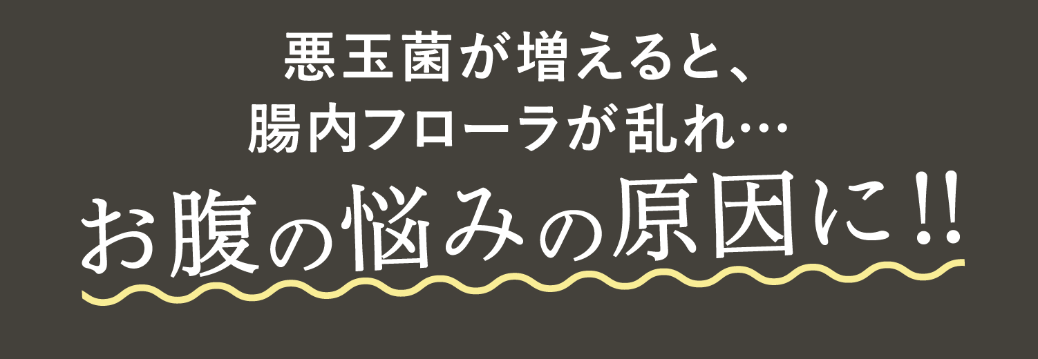 お腹の悩みの原因に!