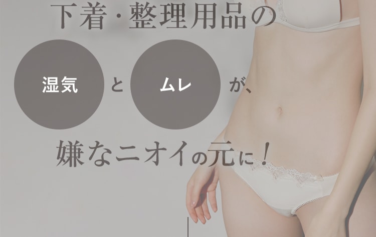 下着・整理用品の湿気とムレが、嫌なニオイの元に!