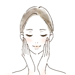 美容液のつけ方1