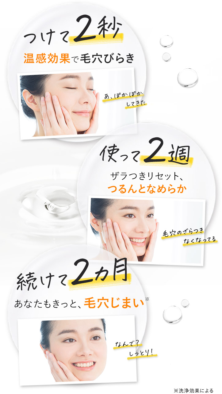 つけて2秒 使って2週 続けて2ヵ月