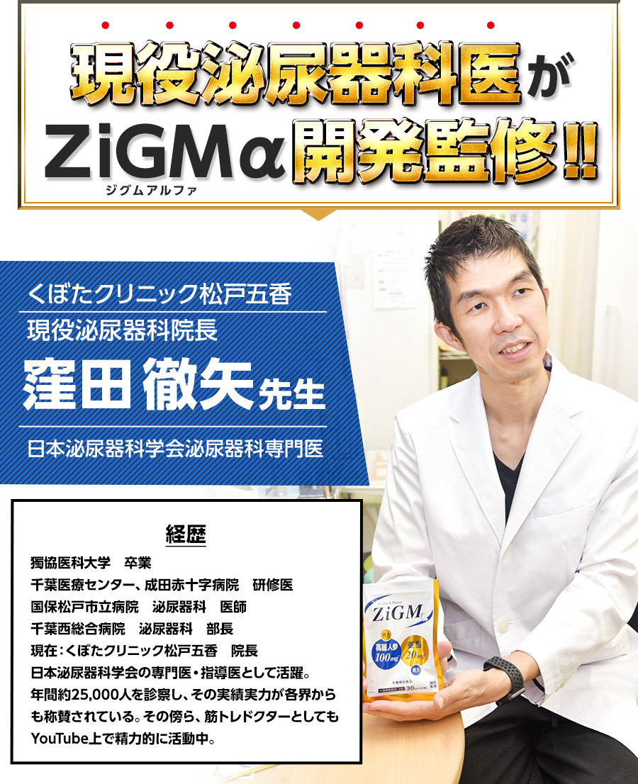 現役泌尿器科医がZiGMαを開発監修