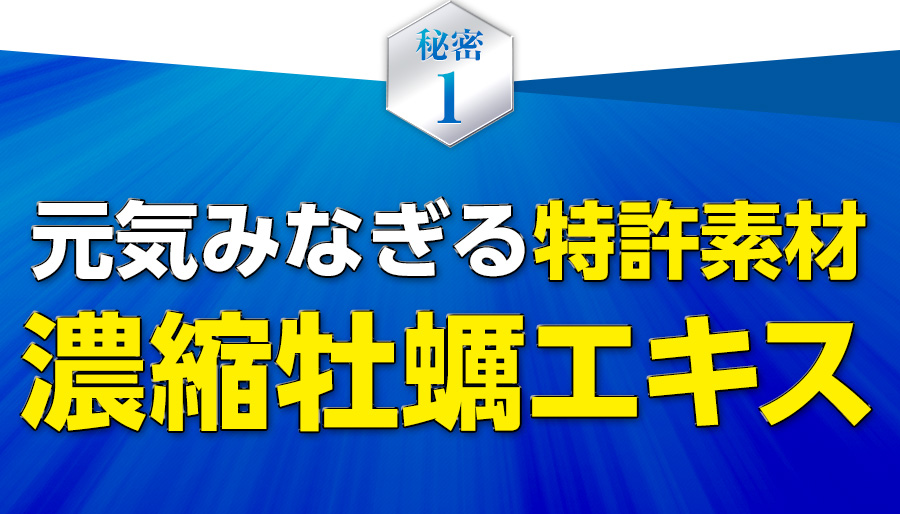 元気漲る特許素材濃縮牡蠣エキス