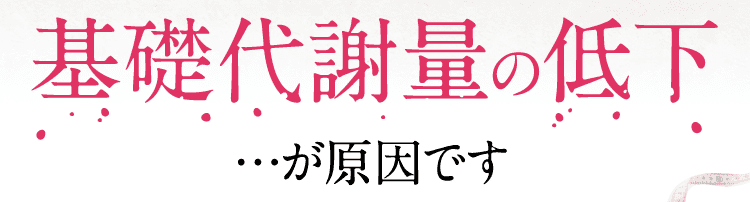 基礎代謝量の低下…が原因です
