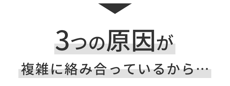 3つの原因が複雑に絡み合っているから…