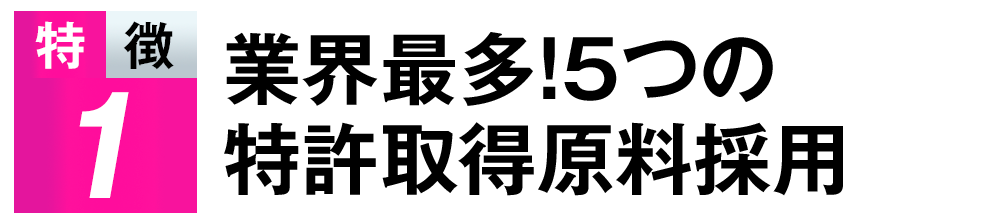 特徴①業界トップの特許数