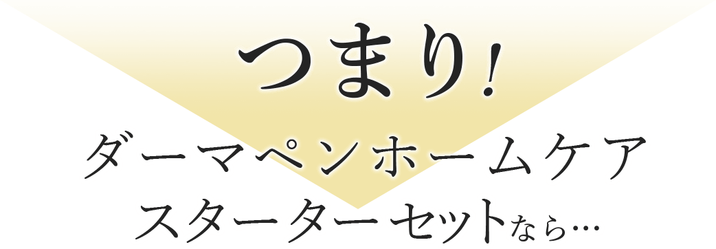 つまり!ダーマペンホームケア スターターセットなら…