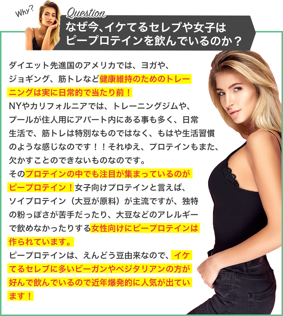 なぜ今、イケてるセレブや女子はピープロテインを飲んでいるのか?