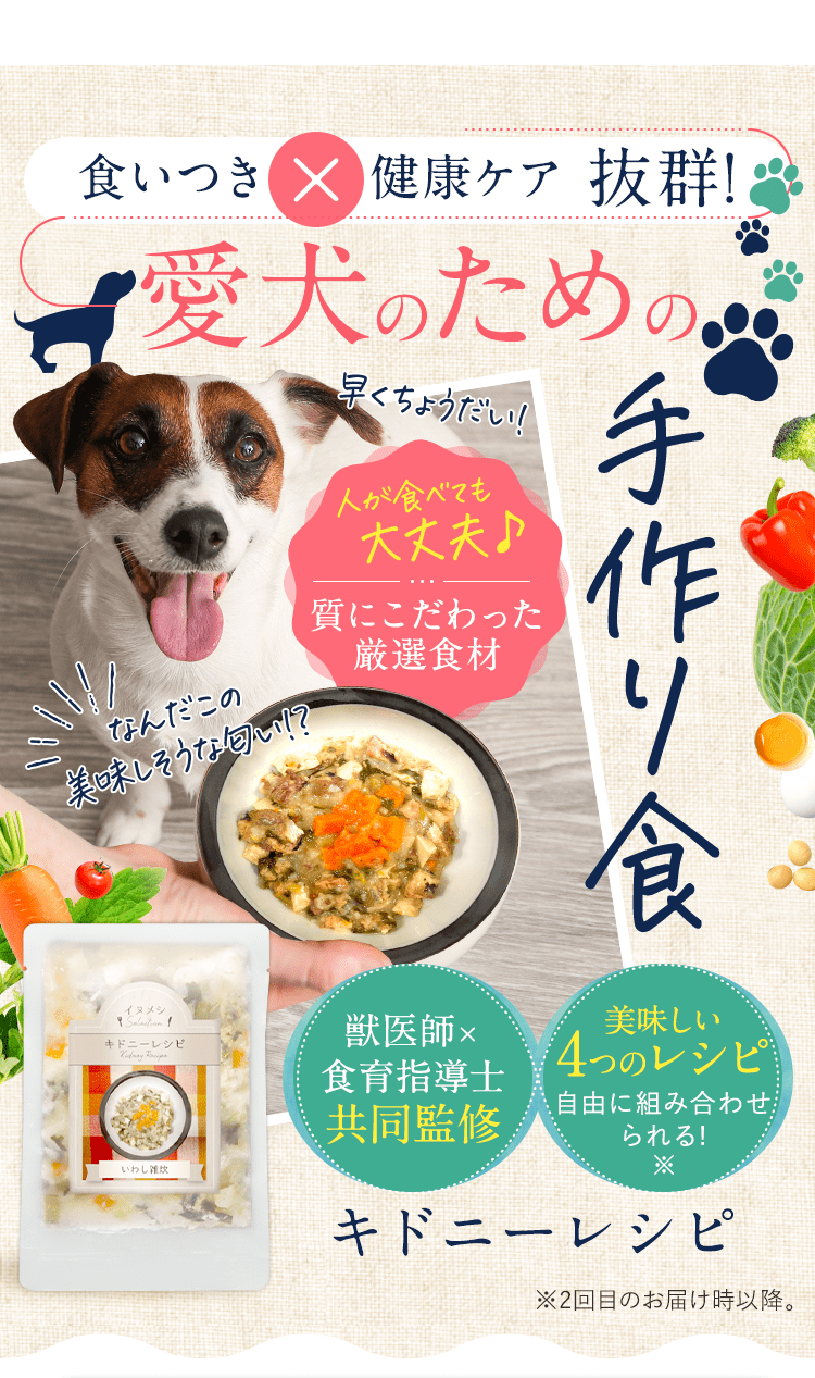 キドニーレシピ等 愛犬 腎臓病用セット