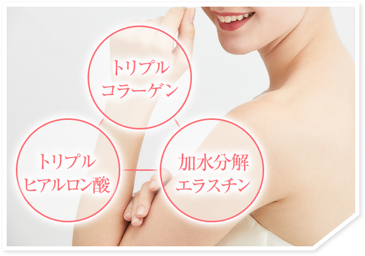 トリプルコラーゲン×トリプルヒアルロン酸×加水分解エラスチン